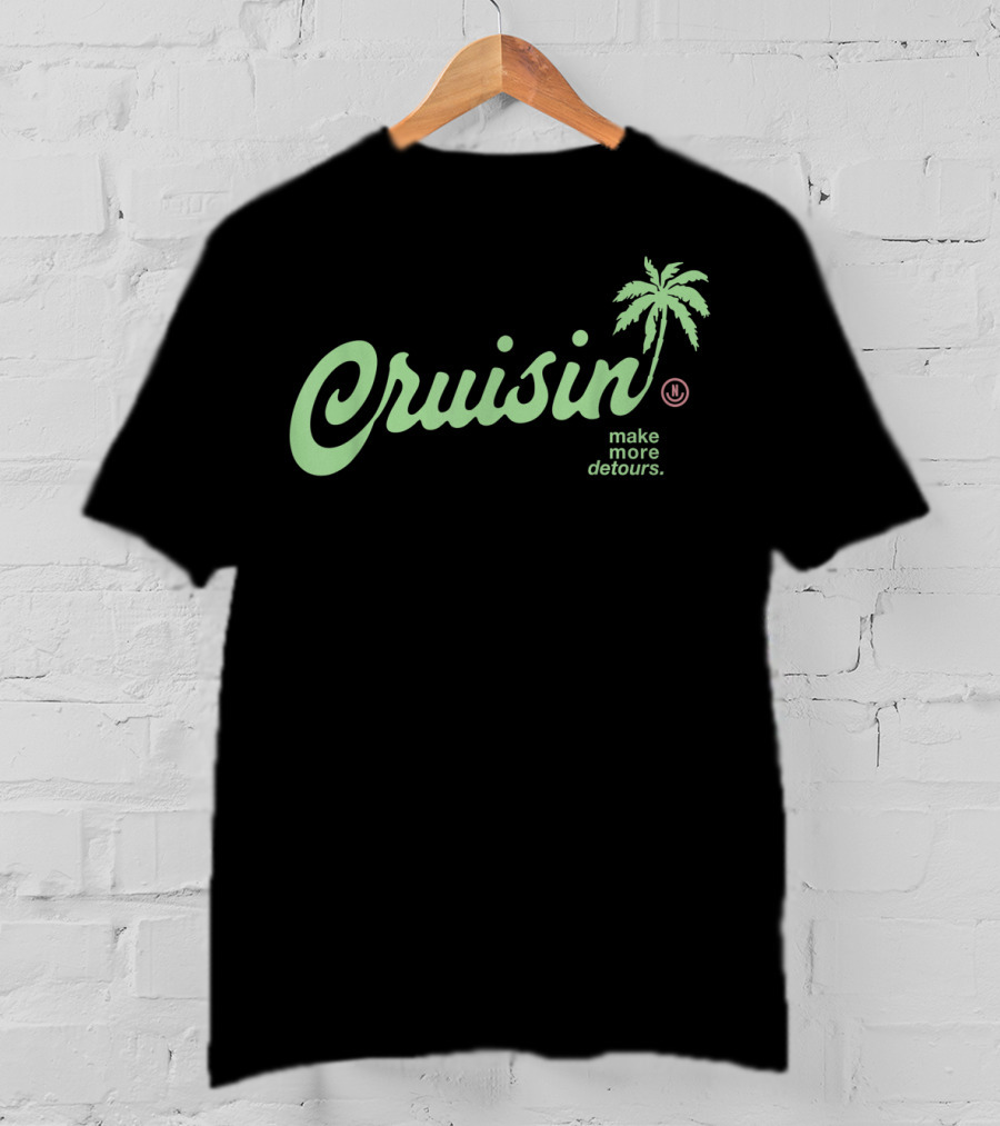 Cruisin Neff 80s Make More Detours Classic Car Palm Tree T-Shirt