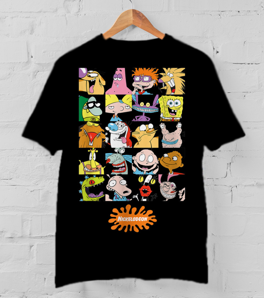 Nickelodeon Classic 90s Characters Featuring Rugrats Hey Arnold Spongebob Rocket Power And More T-Shirt