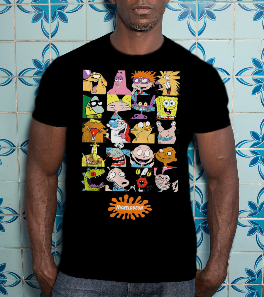 Nickelodeon Classic 90s Characters Featuring Rugrats Hey Arnold Spongebob Rocket Power And More T-Shirt
