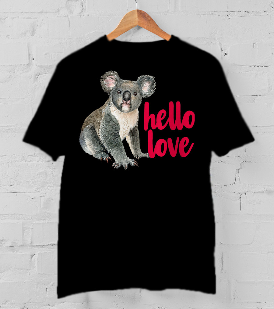 Hello Love Koala Bear For Animal Lover T-Shirt