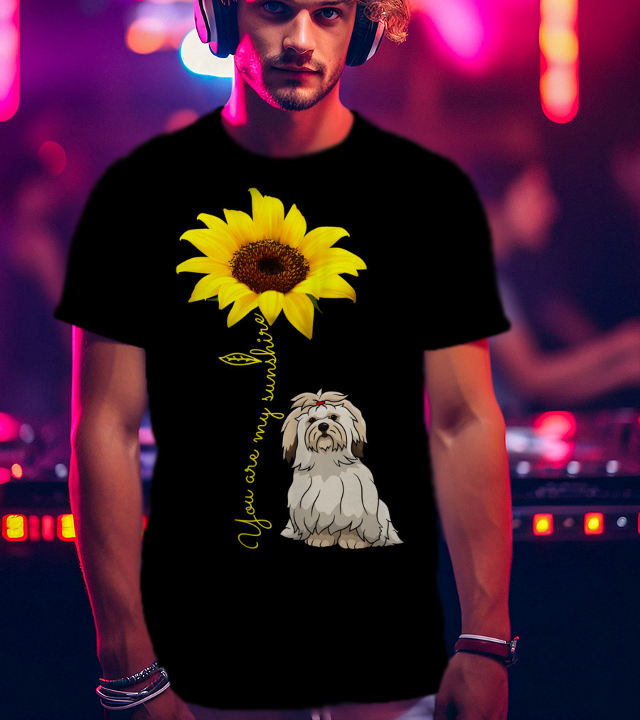 Lhasa Apso Mom You Are My Sunshine Sunflower T-Shirt