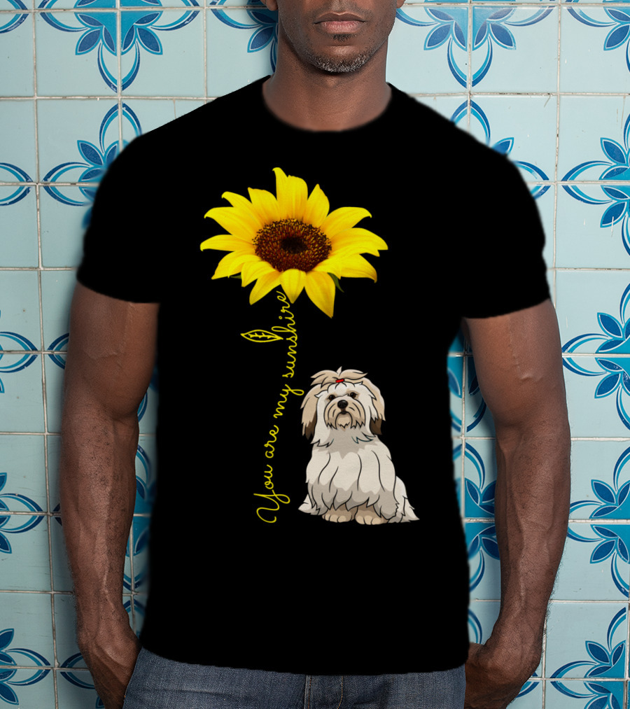 Lhasa Apso Mom You Are My Sunshine Sunflower T-Shirt
