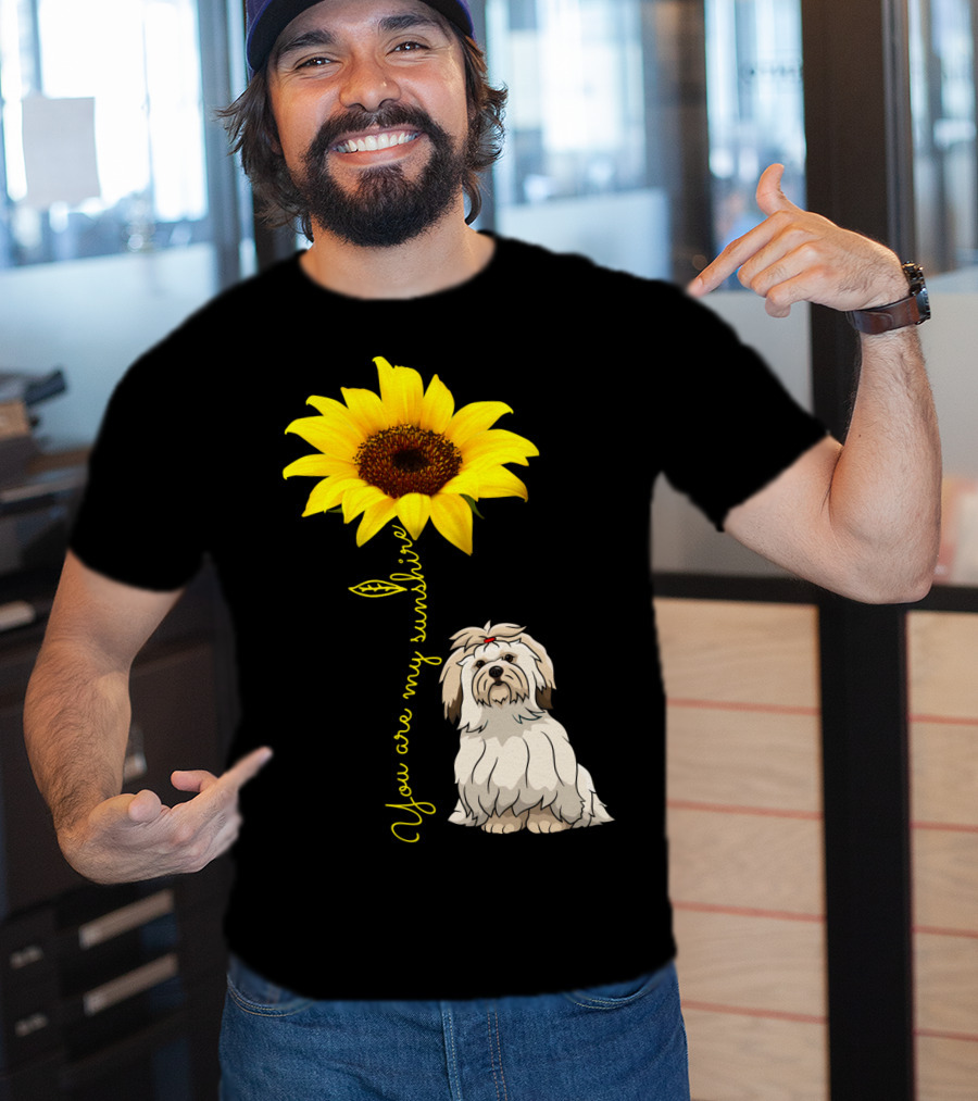 Lhasa Apso Mom You Are My Sunshine Sunflower T-Shirt
