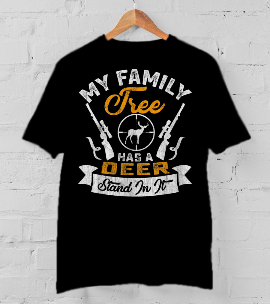 My Family Tree Deer Stand Hunting Rifles Target T-Shirt