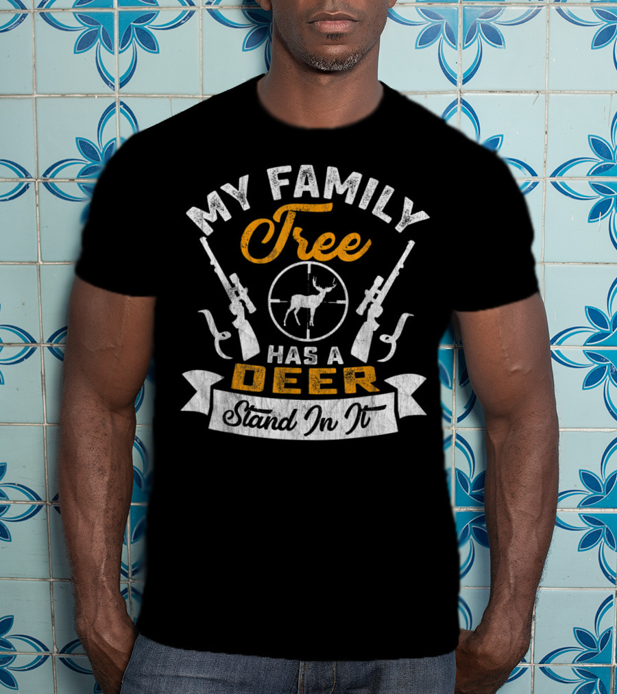 My Family Tree Deer Stand Hunting Rifles Target T-Shirt