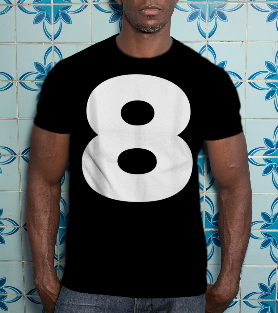 Number 8 Jersey Style Sport Team Fan Group T-Shirt