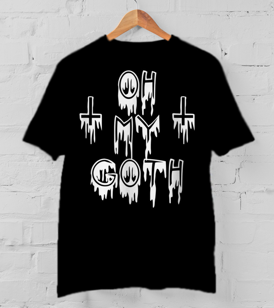 Oh My Goth Gothic Emo Pastel Goth Dripping Crosses T-Shirt