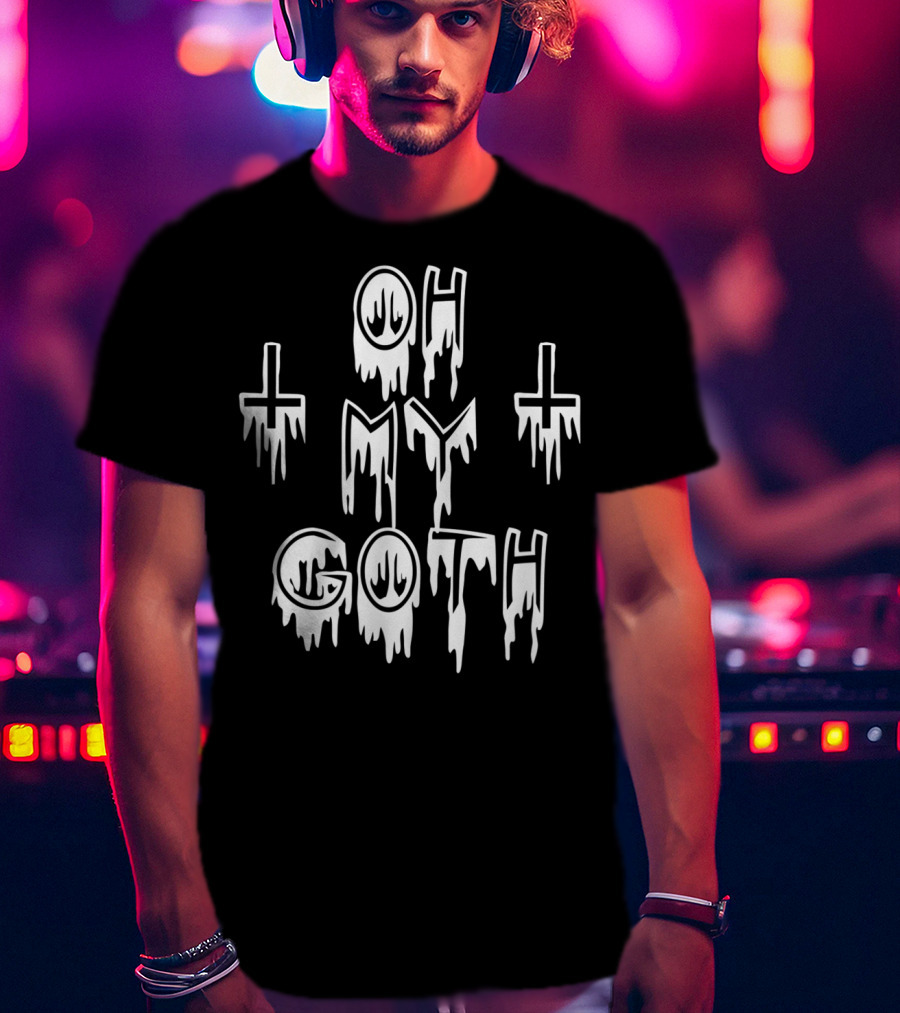 Oh My Goth Gothic Emo Pastel Goth Dripping Crosses T-Shirt