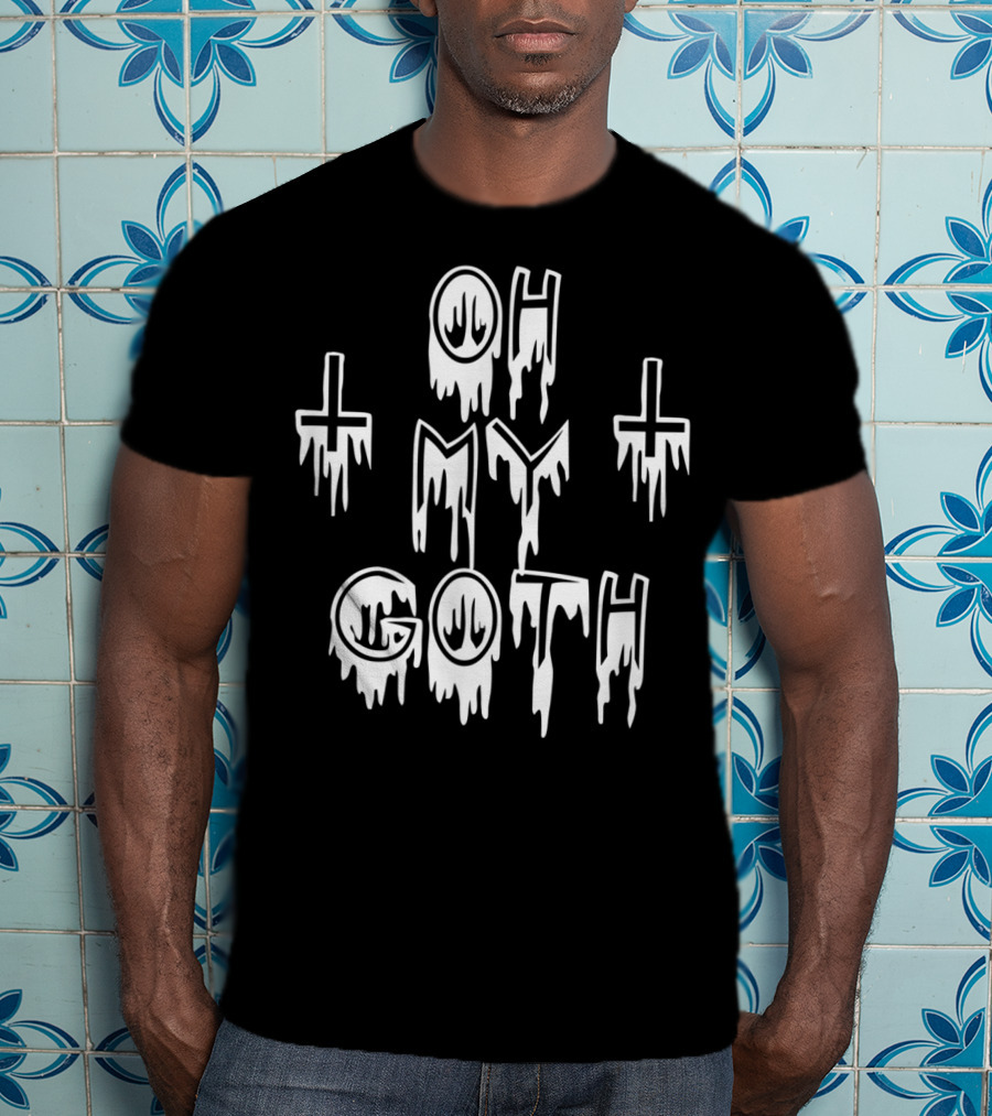 Oh My Goth Gothic Emo Pastel Goth Dripping Crosses T-Shirt