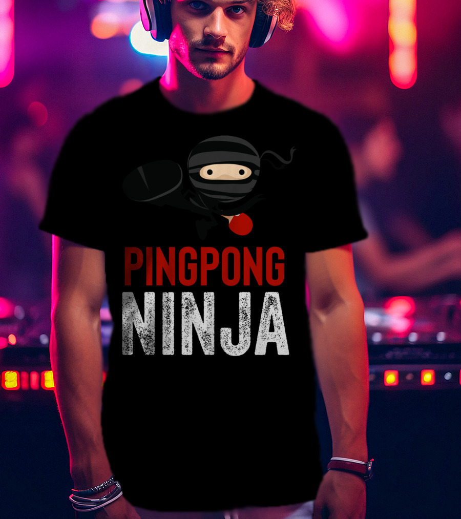 Ping Pong Ninja Table Tennis Stealth Master Player T-Shirt