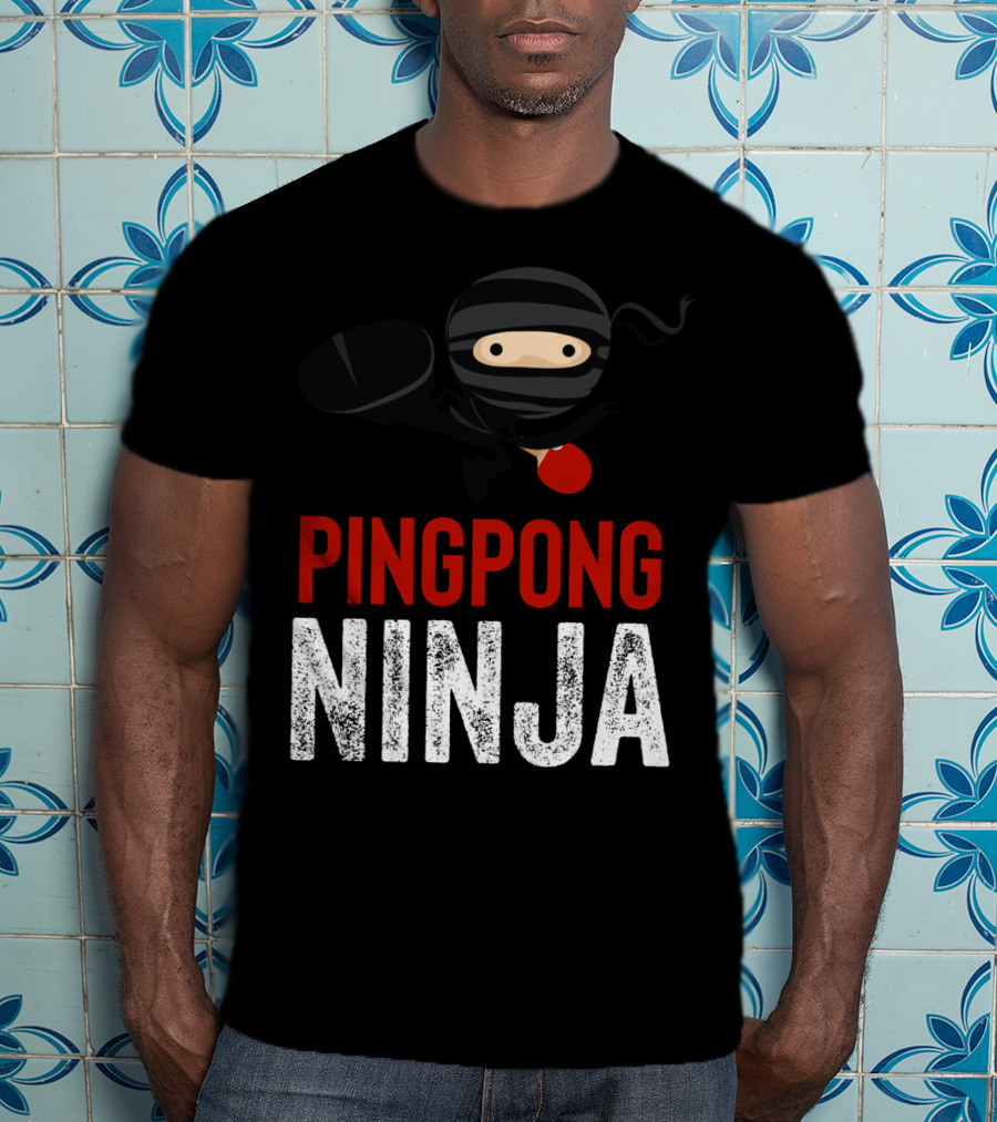 Ping Pong Ninja Table Tennis Stealth Master Player T-Shirt