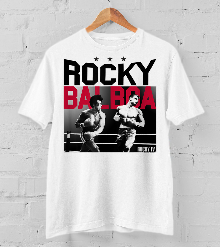 Rocky Balboa And Ivan Drago Fight Scene From Rocky IV Classic Look 30181 T-Shirt