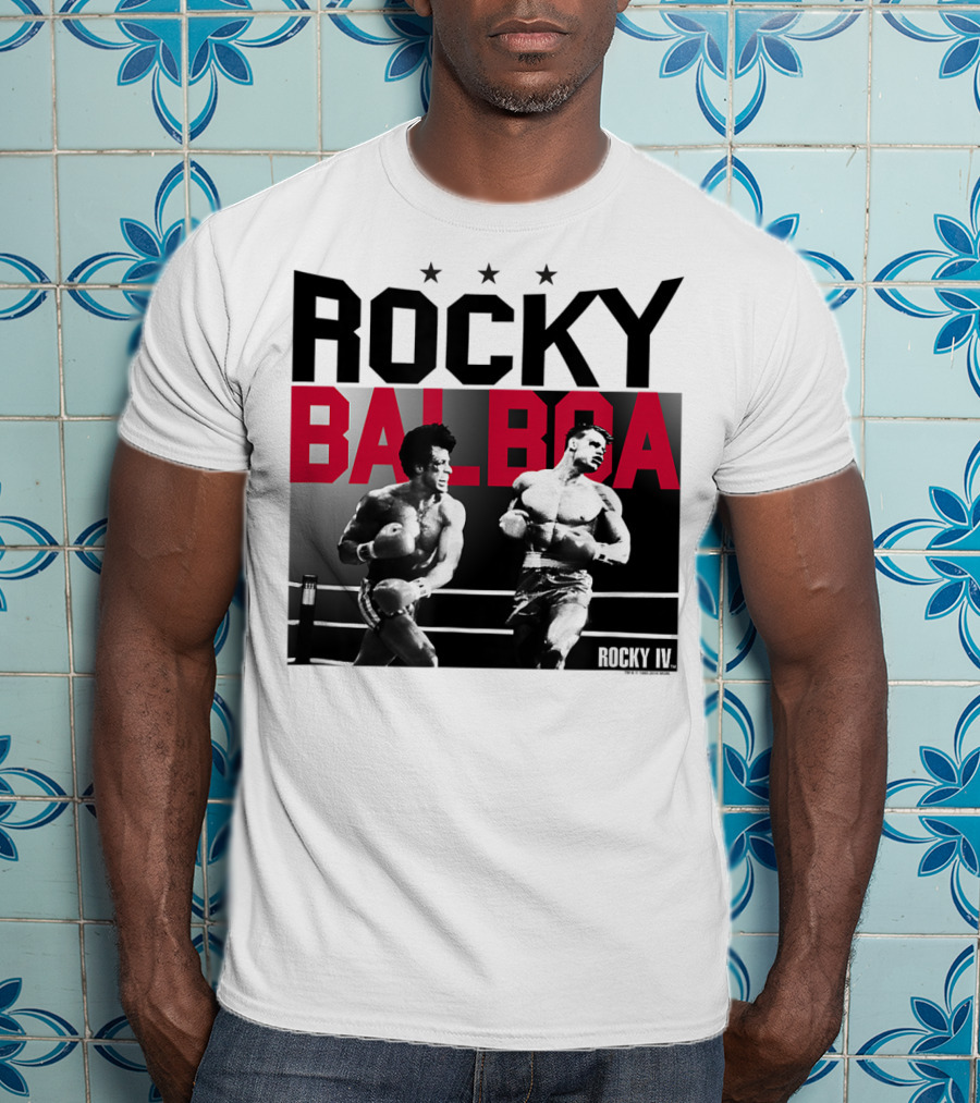Rocky Balboa And Ivan Drago Fight Scene From Rocky IV Classic Look 30181 T-Shirt