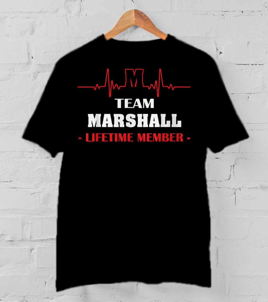 Team Marshall Lifetime Member Heartbeat T-Shirt