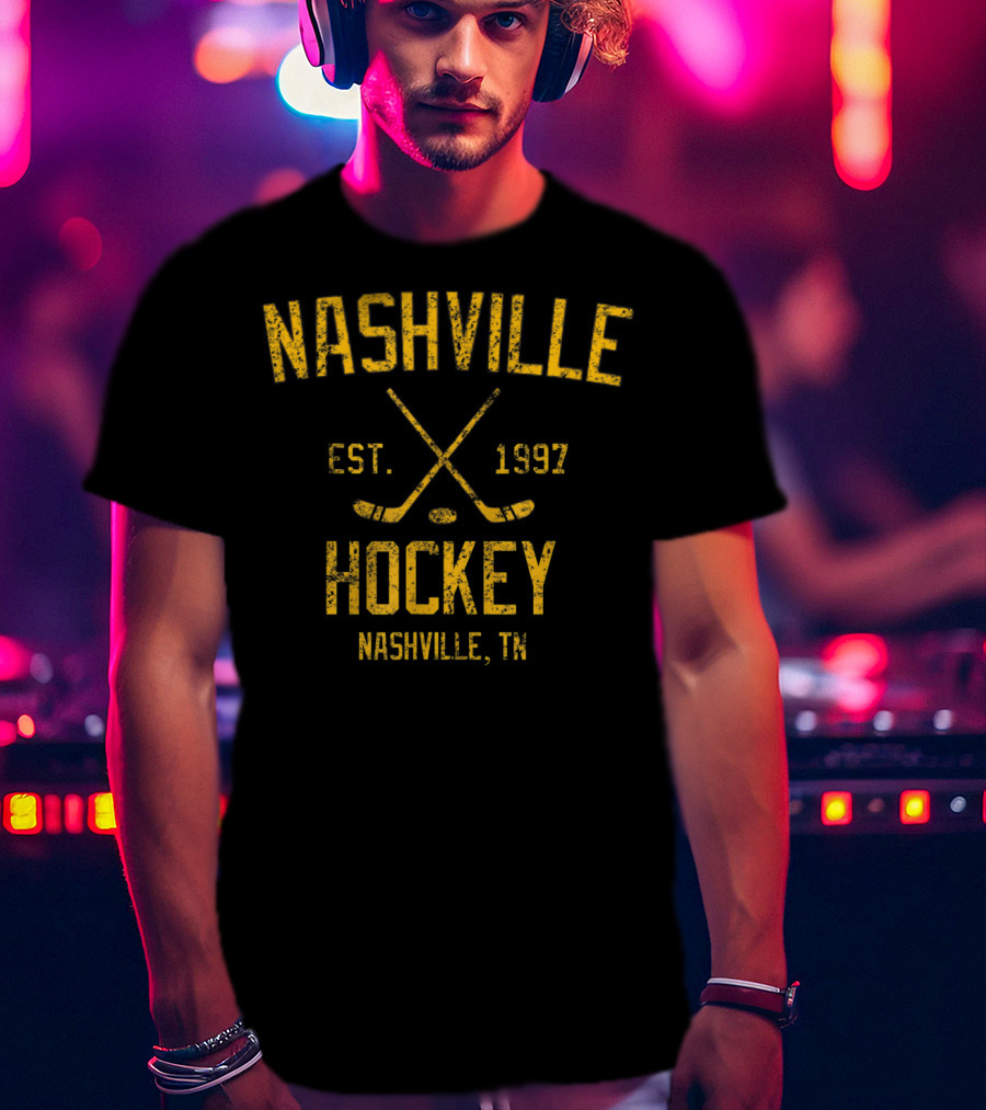 Nashville Hockey Est. 1997 Nashville TN Vintage T-Shirt