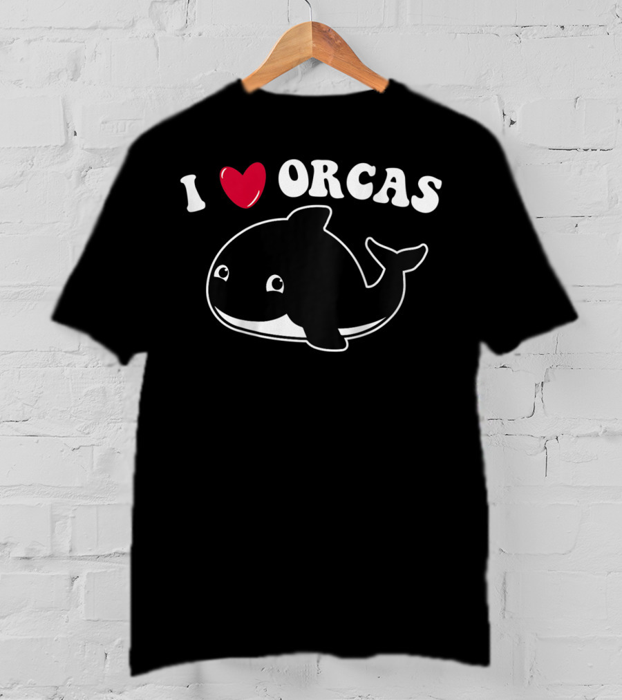 I Love Orcas Heart Cute Baby Killer Whale T-Shirt