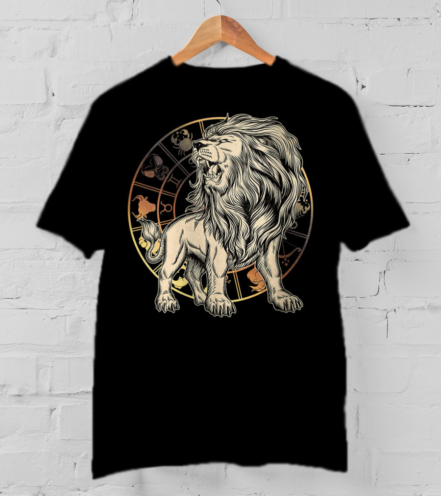Leo Zodiac Birthday Born In July August T-Shirt