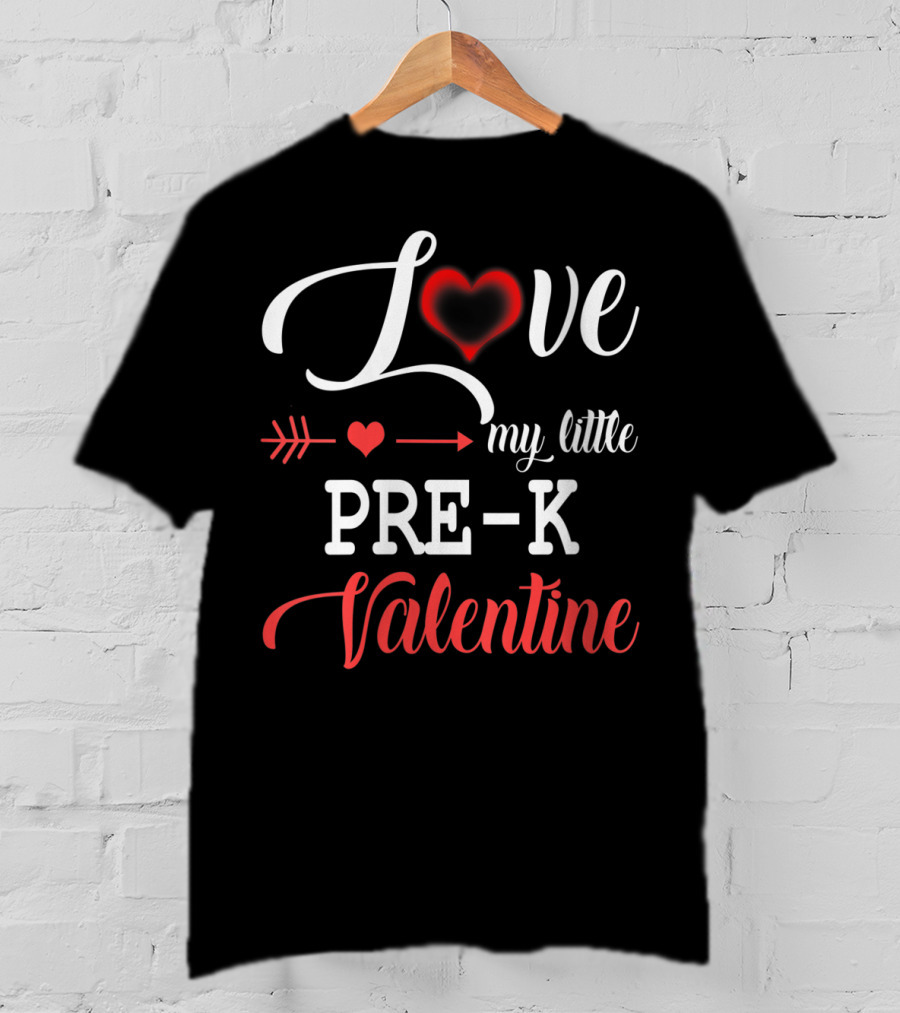 Love My Little Pre-K Valentine Heart Arrow T-Shirt