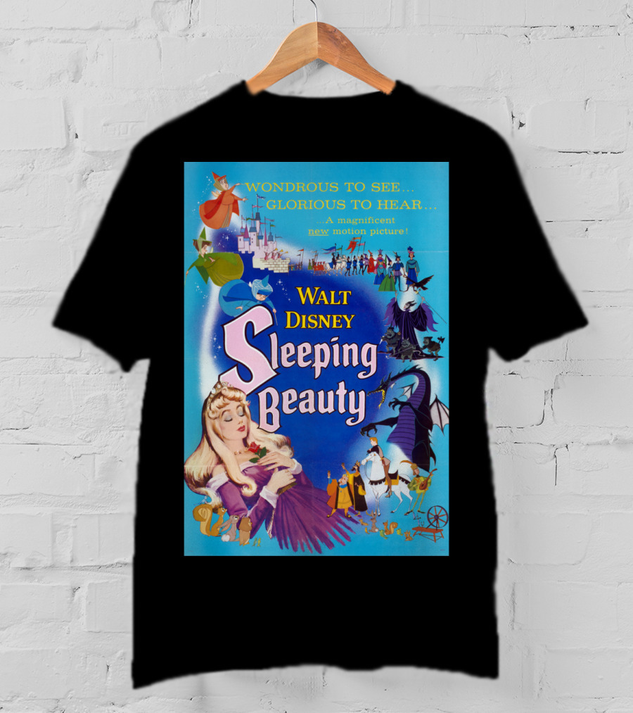 Walt Disney Sleeping Beauty Wondrous To See Glorious To Hear Motion Picture T-Shirt