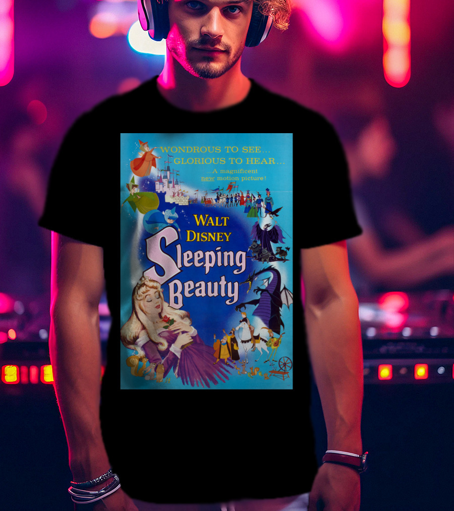 Walt Disney Sleeping Beauty Wondrous To See Glorious To Hear Motion Picture T-Shirt