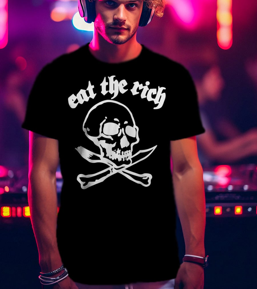 Eat The Rich Skull Crossbones Classic Rock T-Shirt