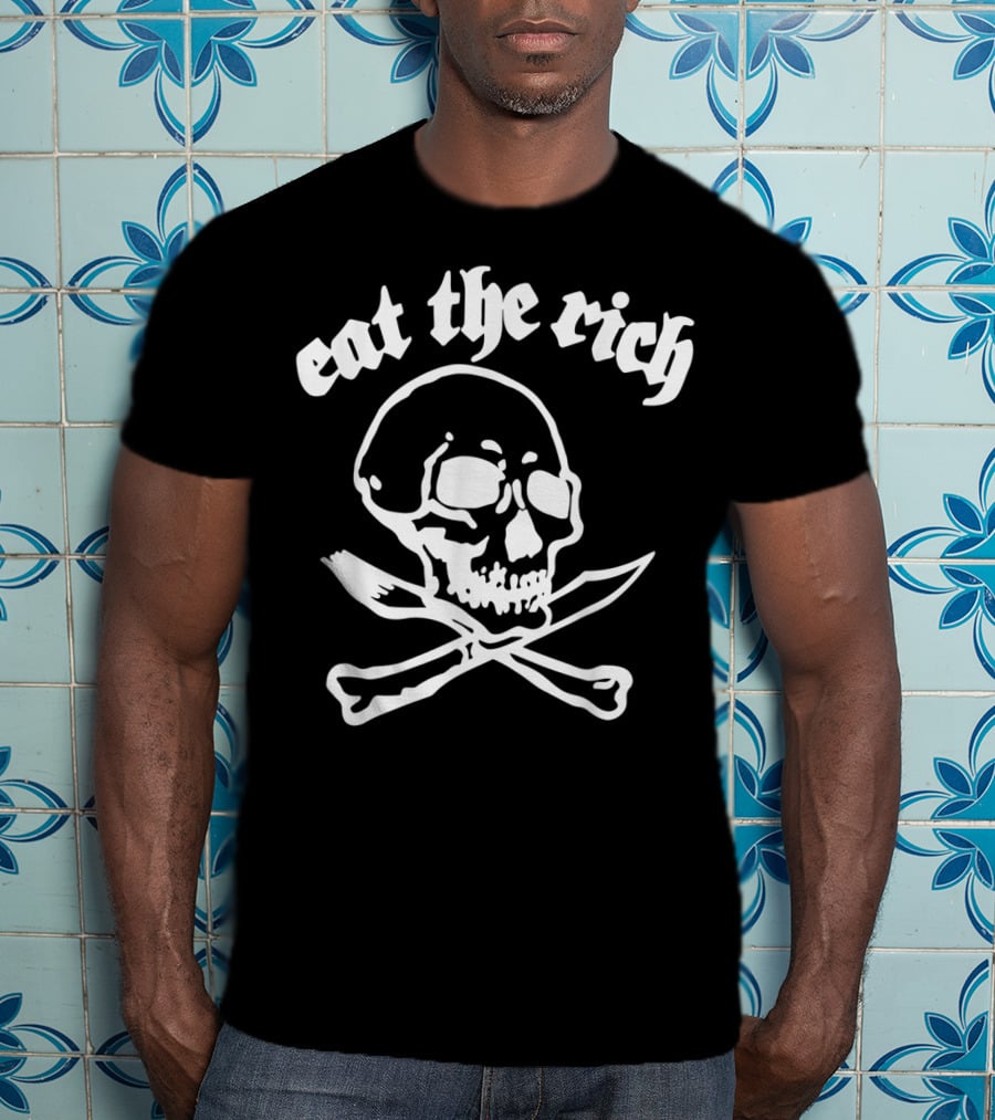 Eat The Rich Skull Crossbones Classic Rock T-Shirt