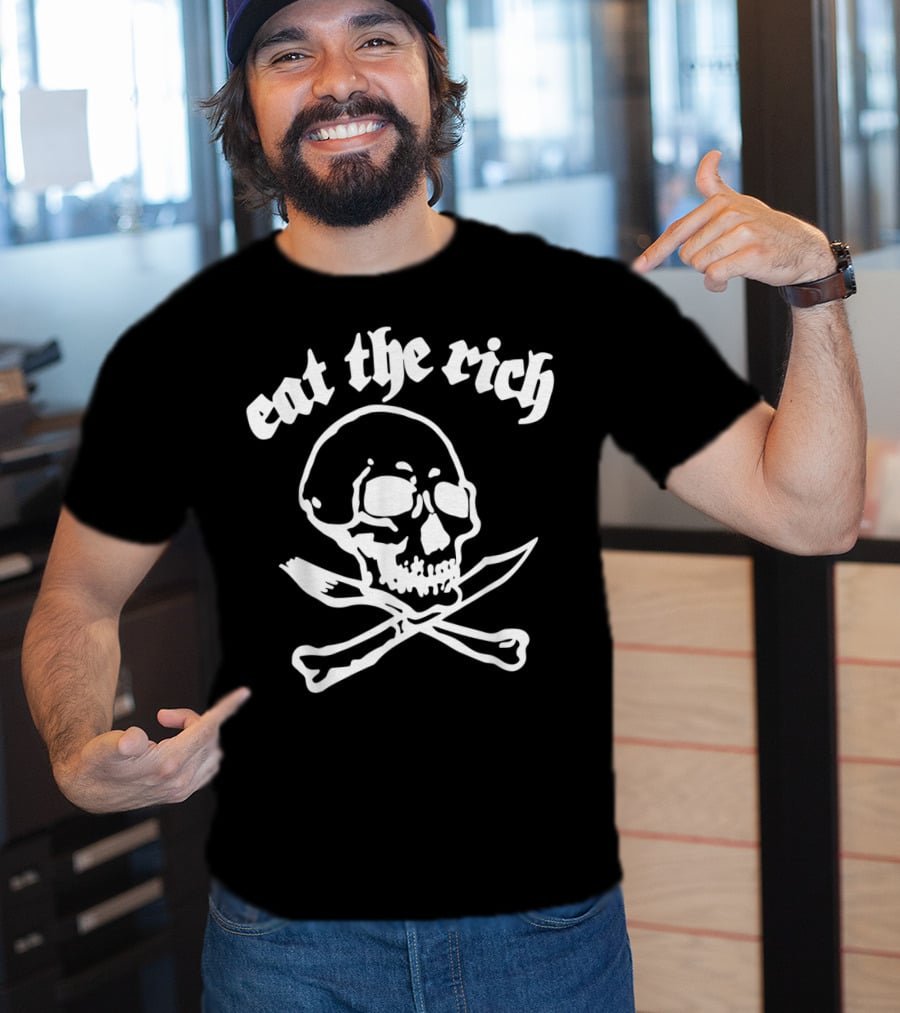 Eat The Rich Skull Crossbones Classic Rock T-Shirt