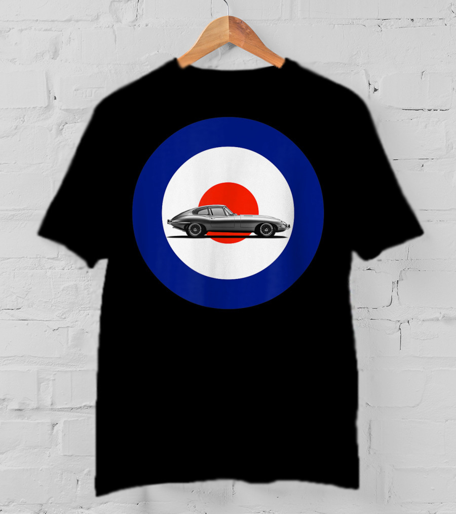 Etype Jaguar On RAF Roundel Classic Car T-Shirt