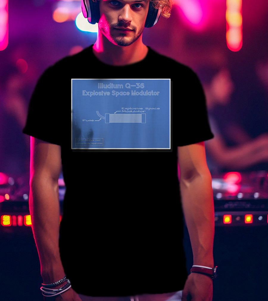 Illudium Q-36 Explosive Space Modulator Blueprint Marvin Plan T-Shirt