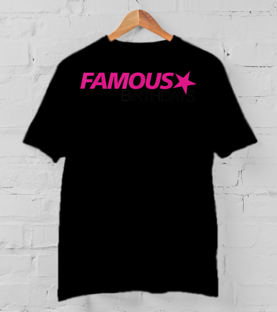 Famous Birthdays Pink Star T-Shirt