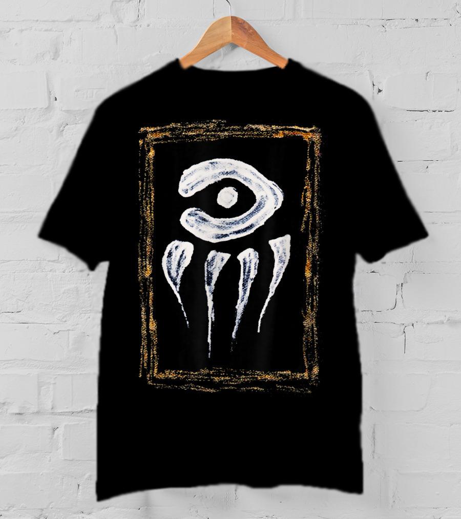 Faux Glitter Patch Classicfit Abstract Eye Symbol By Kimberly T-Shirt