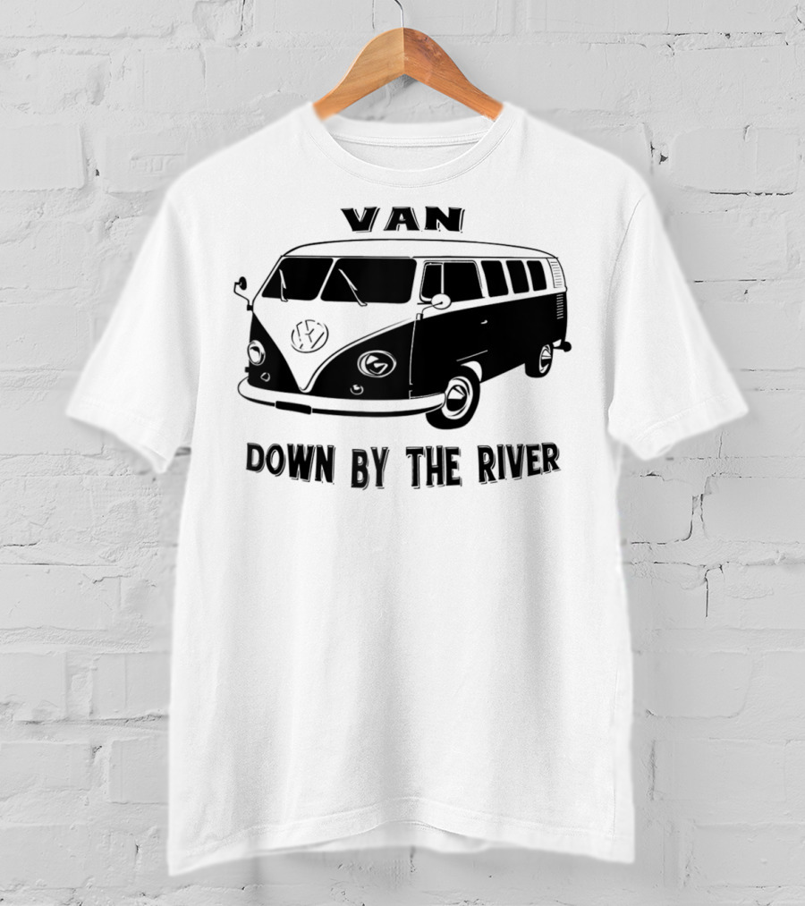 Classic Vintage 1960 Van Microbus Down By The River T-Shirt