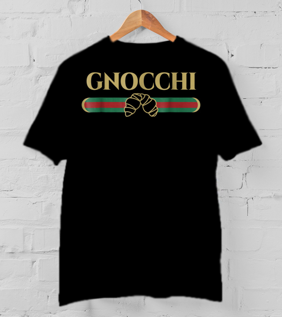 Gnocchi Classic Parody With Croissant-Inspired Fashion T-Shirt