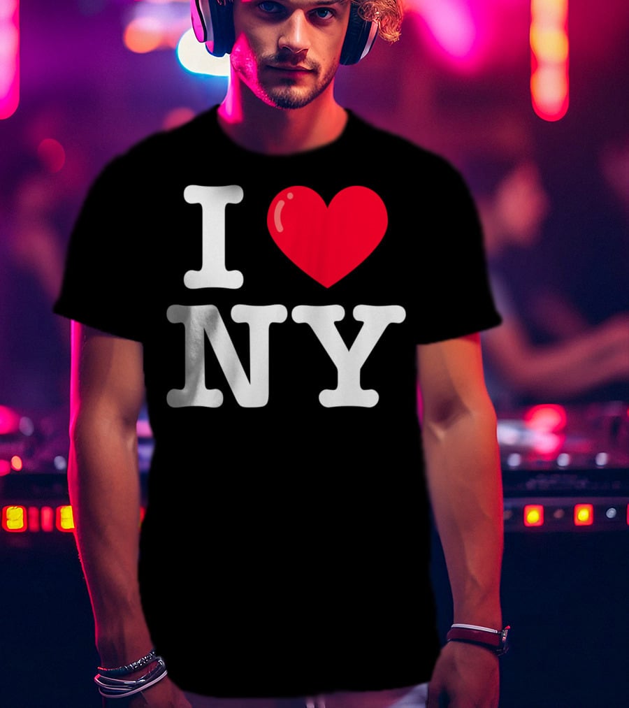 I Heart NY Classic Typewriter Font T-Shirt