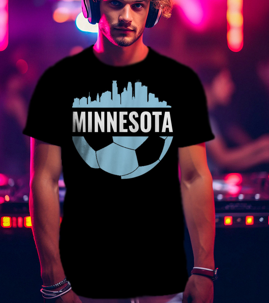 Minnesota Soccer Pride Futbol Skyline T-Shirt