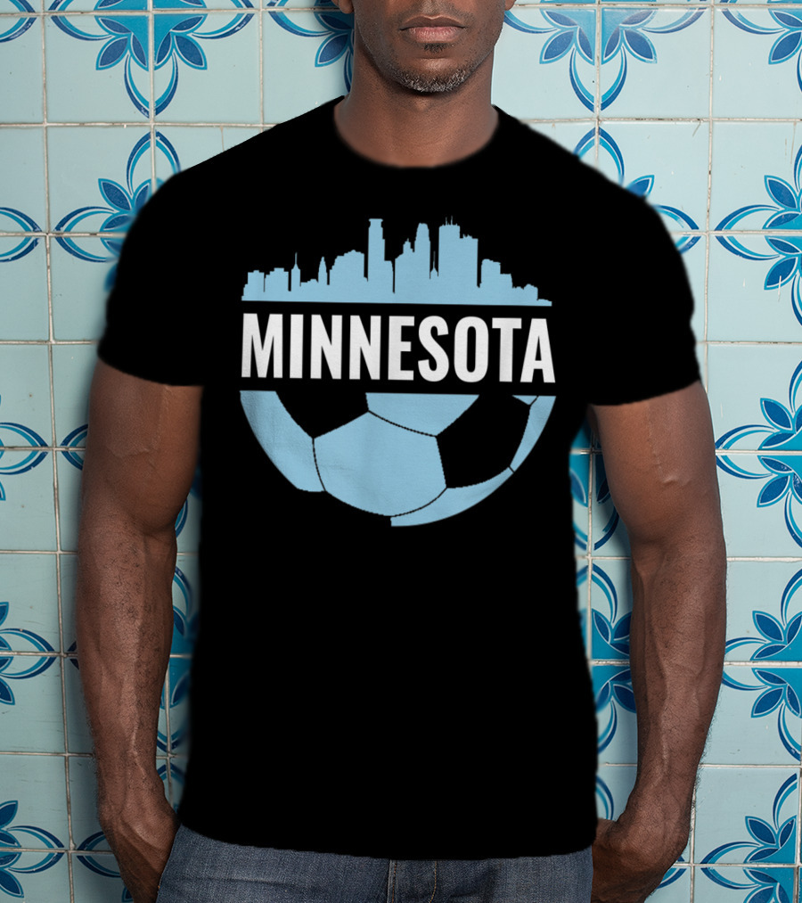 Minnesota Soccer Pride Futbol Skyline T-Shirt