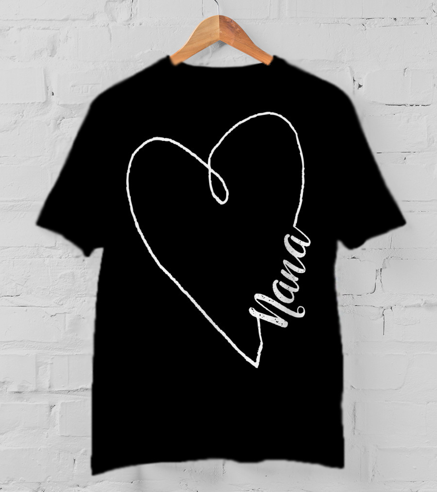 Nana Heart Outline T-Shirt