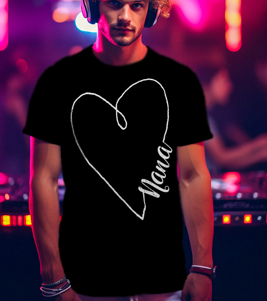 Nana Heart Outline T-Shirt