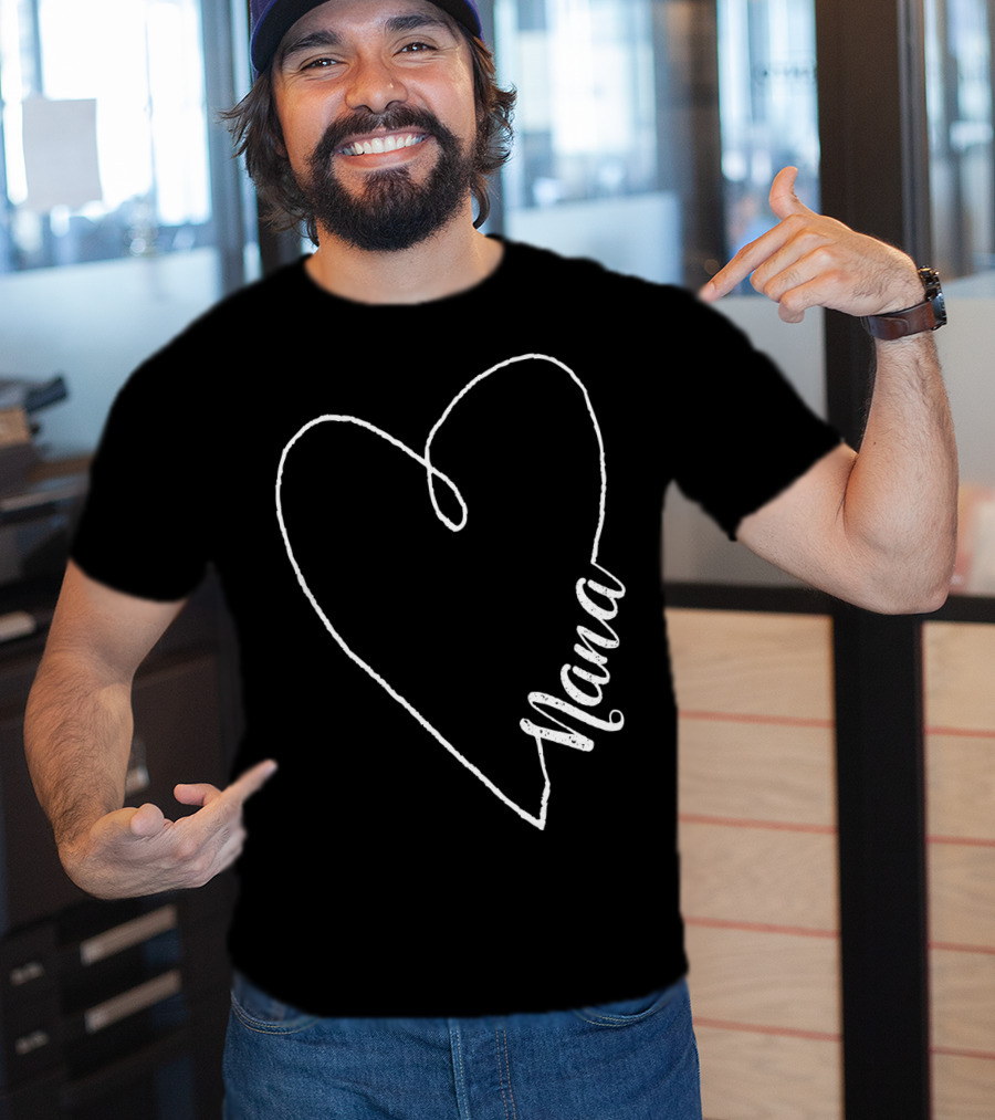 Nana Heart Outline T-Shirt