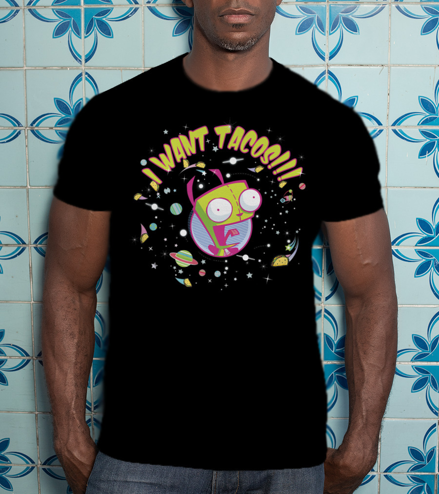 Invader Zim Gir I Want Tacos Cosmic Adventure Nickelodeon T-Shirt