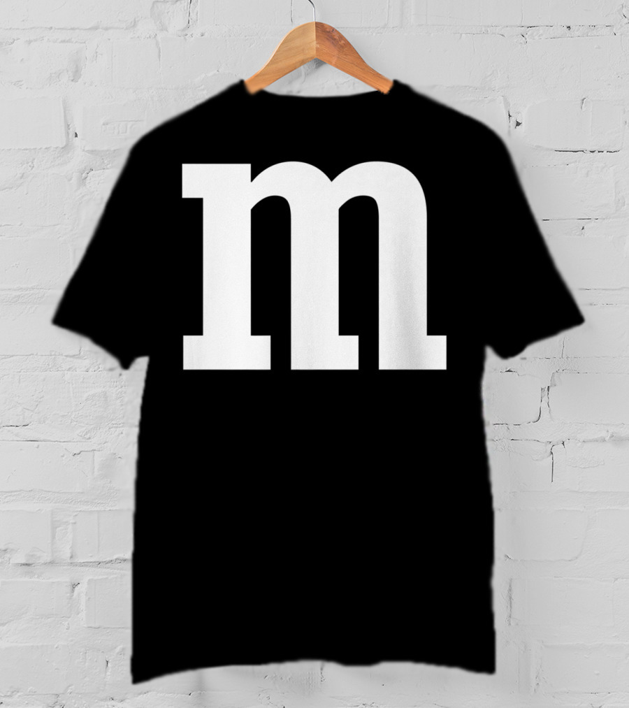 Lower Case Alphabet M Bold Typography T-Shirt