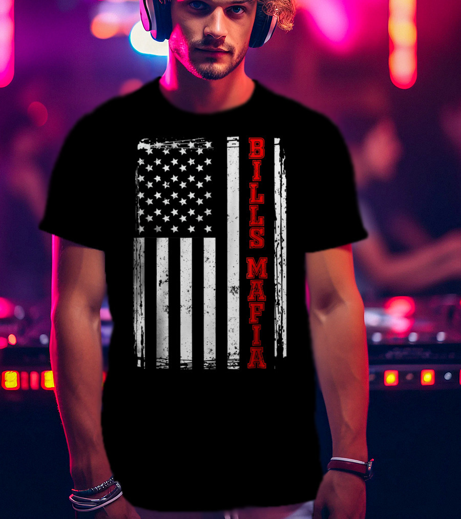 Bills Mafia USA Flag Buffalo T-Shirt