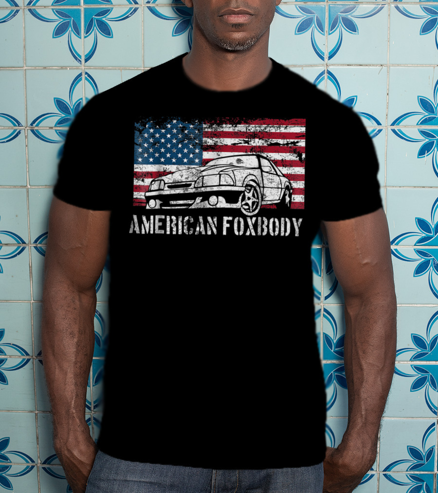 American Foxbody Muscle Car Flag T-Shirt