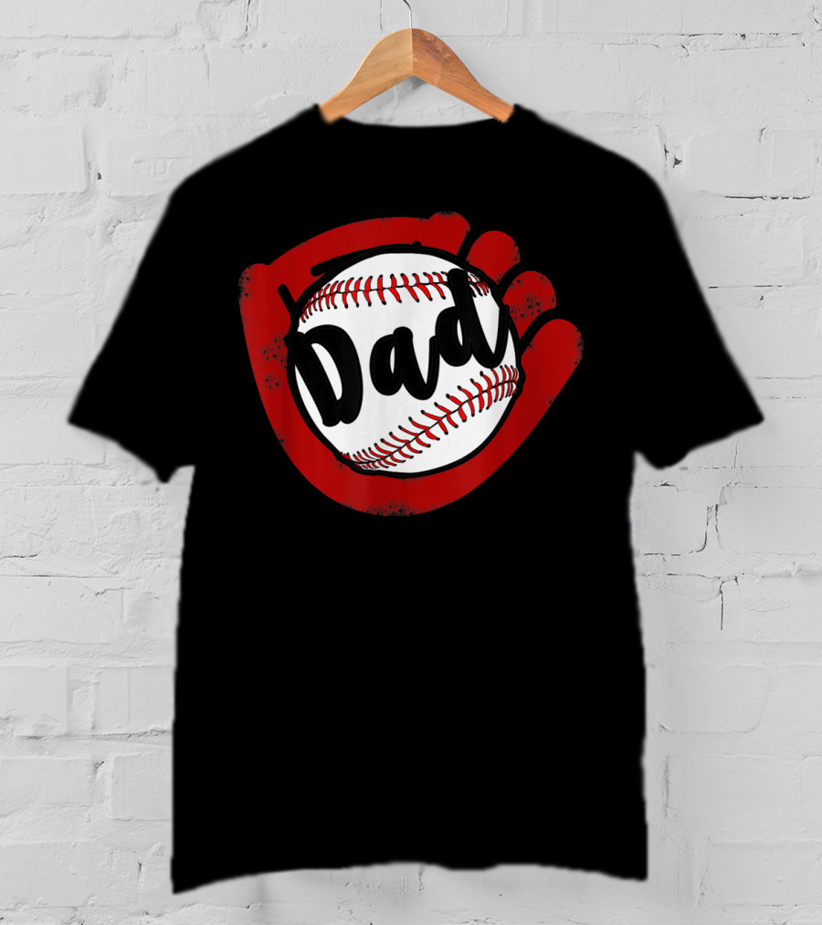 Dad Baseball Softball Glove T-Shirt