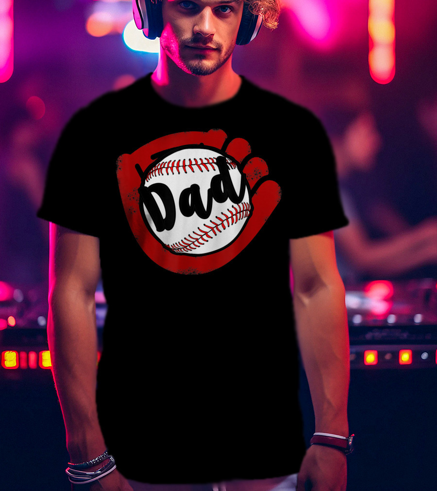 Dad Baseball Softball Glove T-Shirt