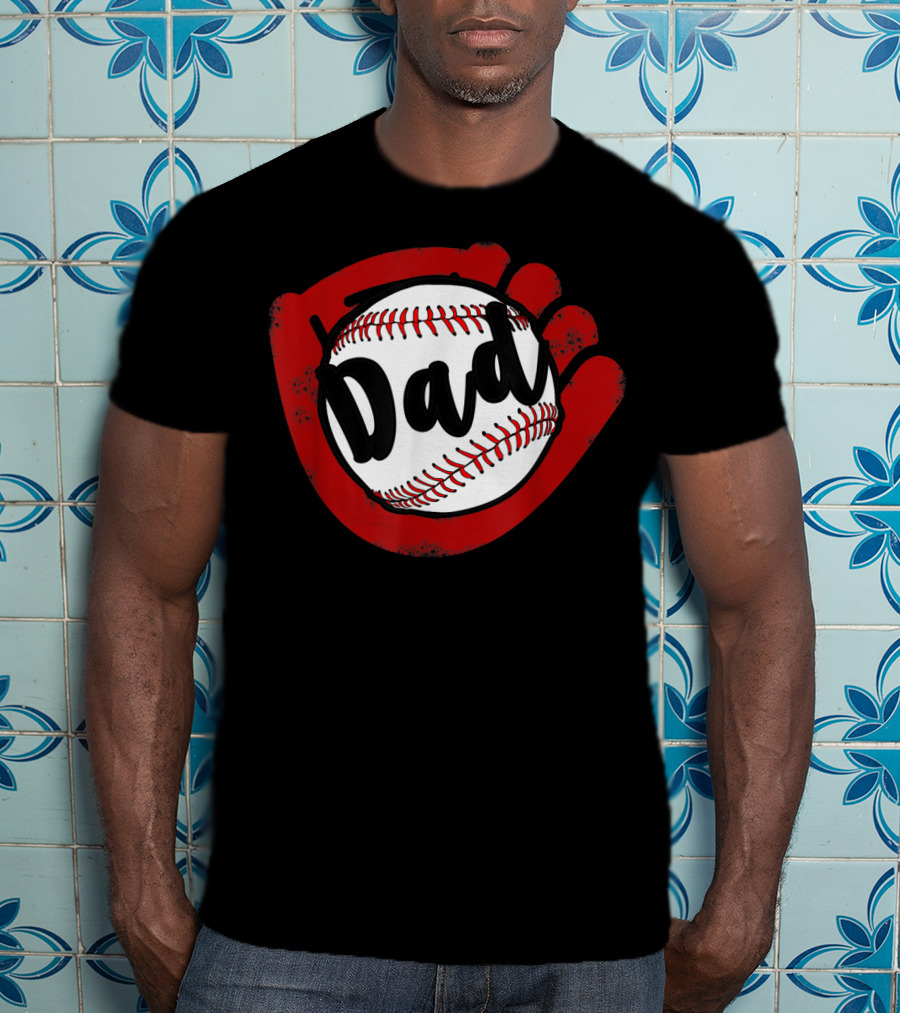 Dad Baseball Softball Glove T-Shirt