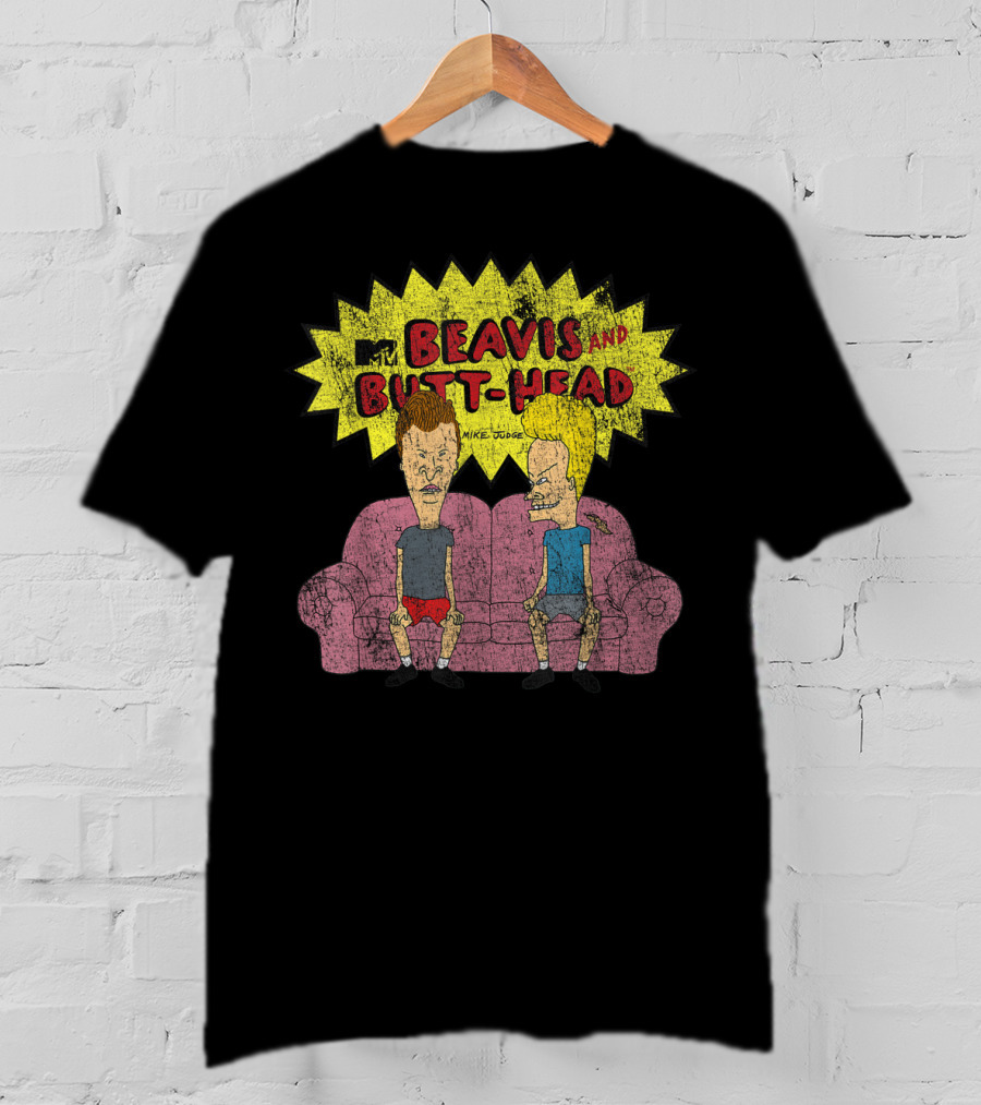 MTV Beavis And Butt-Head Mike Judge Distressed Couch T-Shirt