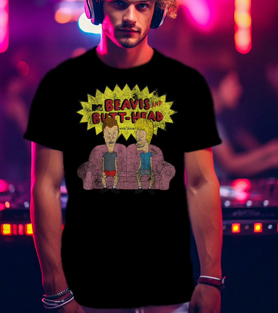 MTV Beavis And Butt-Head Mike Judge Distressed Couch T-Shirt