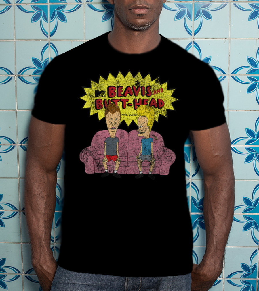 MTV Beavis And Butt-Head Mike Judge Distressed Couch T-Shirt