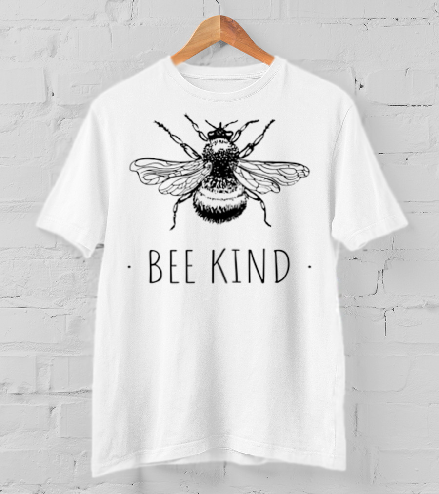 Bee Kind Summer Feminist Bumblebee Emblem T-Shirt